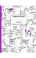 Composition Book: with Blank Sketch Paper - Whimsical Dogs
