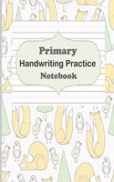 Primary Handwriting Practice Notebook: Dotted Mid-Line Notebook, Handwriting Printing Book, Blank Writing Notebook for Preschool and Kindergarten Kids(3 Writing Exercise)