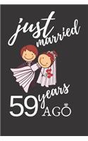 Just Married 59 Years Ago: Appreciate Your Friend with This Custom Anniversary Notebook