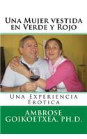 Mujer vestida en Verde y Rojo