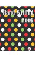 Hand Writing Book: 120 Page Practice Book Composition Book Diary for Boys and Girls Polka Dot