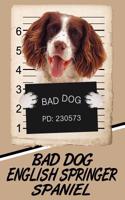 Bad Dog English Springer Spaniel: Blood Sugar Diet Diary Journal Log Notebook Featuring 120 Pages 6x9