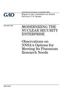 Modernizing the nuclear security enterprise