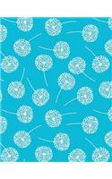 My Big Fat Journal Notebook Dandelions On Blue: Jumbo Sized Ruled Notebook Journal - 300 Plus Lined and Numbered Pages With Index For Journaling, Writing, Planning and Doodling In Large 8.5 by 11 (71 Jumbo Lined Journal)