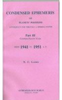 Lahiri Condensed Ephemeris From 1941-1951 [Paperback] N C Lahiri