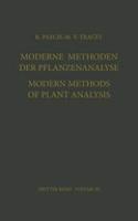 Moderne Methoden Der Pflanzenanalyse / Modern Methods of Plant Analysis
