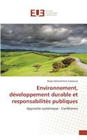 Environnement, Développement Durable Et Responsabilités Publiques