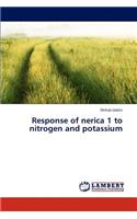 Response of Nerica 1 to Nitrogen and Potassium