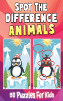 Animals Spot the Difference Book for Kids 4-8
