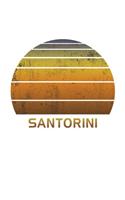 Santorini: Wide Ruled Notebook Paper For Work, Home Or School. Vintage Sunset Note Pad Journal For Family Vacations. Travel Diary Log Book For Adults & Kids Wi