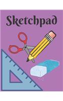 A4 Sketch Pad: 8.5inX11in 120 blank pages