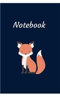 Notebook: Cute Fox Notebook / Journal / Diary 120 Lined Pages (6 X 9) to Write Whatever You Want