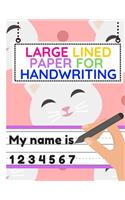 Large Lined Paper for Handwriting
