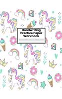 Handwriting Practice Paper Workbook