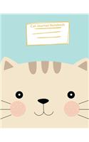 Cat Journal Notebook: College Ruled Line Paper (Cute Animal), 8.5 x 11 lined 110 pages (Volume 3)