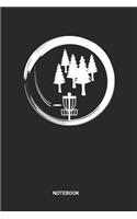 Notebook: Dotted Lined Disc Golf Themed Notebook (6x9 inches) ideal as a Frisbee Golf Course Journal. Perfect as a Technique and Exercise Book for all Frolf L