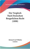 Der Vergleich Nach Deutschem Burgerlichem Recht (1898)