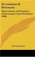 de Latinitate B. Hieronymi