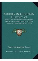 Studies In European History V1