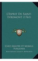L'Esprit De Saint-Evremont (1761)