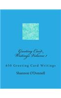 Greeting Card Writings Volume 1