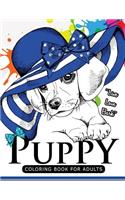 Puppy coloring Book for Adults