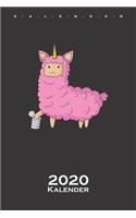 Lama Einhorn Kalender 2020
