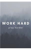 Work Hard Play Hard Cute Girl Notebook