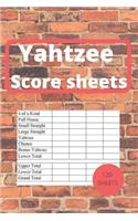 Yahtzee Scores Sheets