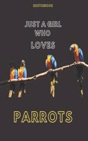 Parrot Sketchbook: blank journal-Blank sketchbook for drawing 8.5 x 11 inch 150 pages: Parrot Blank journal, Blank Sketchbook &blank notebook, sketch, Draw & Doodle & 