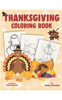 Thanksgiving Coloring Book for Kids Ages 4-8
