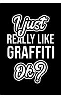 I Just Really Like Graffiti Ok?: Christmas Gift for Graffiti lover - Funny Graffiti Journal - Nice 2019 Christmas Present for Graffiti - 6x9inch 120 pages
