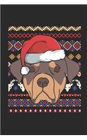 Ugly Christmas - Rottweiler: Dotted Bullet Grid Notebook / Journal (6 X 9) - Christmas Gift for Kids, Teens, Mom And Dad