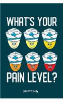 What's Your Pain Level?: Notebook, Diary or Journal Gift for Nurses, Caregivers and Chronic Pain Patients with 120 Dot Grid Pages, 6 x 9 Inches, Cream Paper, Glossy Finished