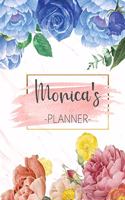 Monica's Planner: Monthly Planner 3 Years January - December 2020-2022 - Monthly View - Calendar Views Floral Cover - Sunday start