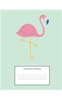 Composition Notebook: Minimalist Flamingo Vibes, Cool/Cute College Rule Exercise Notepad for Writing, Women and Girls, School or Office (7.44x9.69 Inches) 100 Pages, Back