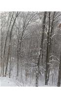 School Composition Book Winter Forest Bare Trees Snowy Groundcover 130 Pages: (notebook, Diary, Blank Book)