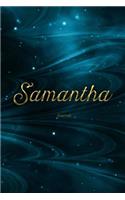 Samantha Journal: Personalized Name Journal or Diary Notebook For Women To Write In, Gold Plated Name (Gift Journal)