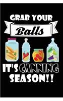 Grab Your Balls It's Canning Season: 120 Pages 6' X 9' Journal