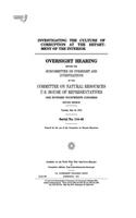 Investigating the culture of corruption at the Department of the Interior