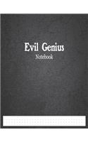 Evil Genius Notebook: 1/4" Cross Grid Graph Ruled