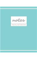 Notes Pastel Notebooks: Cutie Blue, Cute / Journal / Diary / Ruled Notebook, Holiday Stationery / (Trendy Designs) (8" x 10") Large Softback (Composition Books)