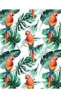 My Big Fat Bullet Journal for Bird Lovers Tropical Parrots Pattern 5