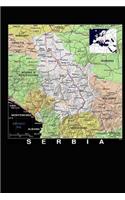 Modern Day Map of Serbia Journal: Take Notes, Write Down Memories in this 150 Page Lined Journal