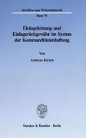 Einlageleistung Und Einlageruckgewahr Im System Der Kommanditistenhaftung
