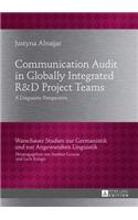 Communication Audit in Globally Integrated RU38D Project Teams