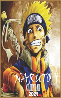 Naruto Calendar 2021: Naruto calendar 2021 - 8.5''x8.5'' cute Glossy cover
