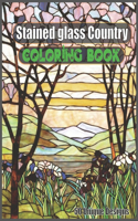 Stained Glass Country Coloring Book 50 unique designs: Country Stress Reliving and Meditation Mandalas Designs stained glass coloring books for adults