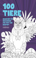 Malbücher für Erwachsene für Stift und Bleistift - Mandala - 100 Tiere