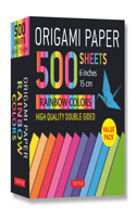 Origami Paper 500 Sheets Rainbow Colors 6 (15 CM)